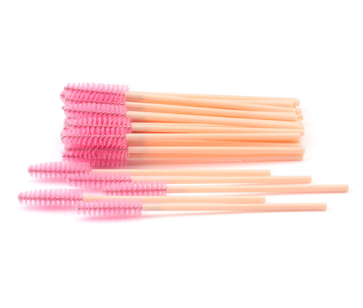 50pcs Pack Wholesale Disposable Eyelash Eyebrow Mascara Wands Spoolie Applicator Brush Lash Extensions Accessories Supplies