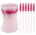 Factory Disposable 100pcs/barrel Glitter Crystal Handle Eyelash Mascara Wand Spoolies Brush Eyebrow Makeup Brush Applicator