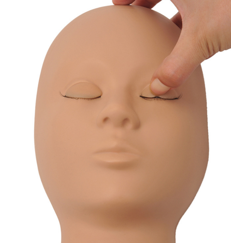 Fashion African American Mannequin Head Silicone Mannequin Heads for Lashes Training