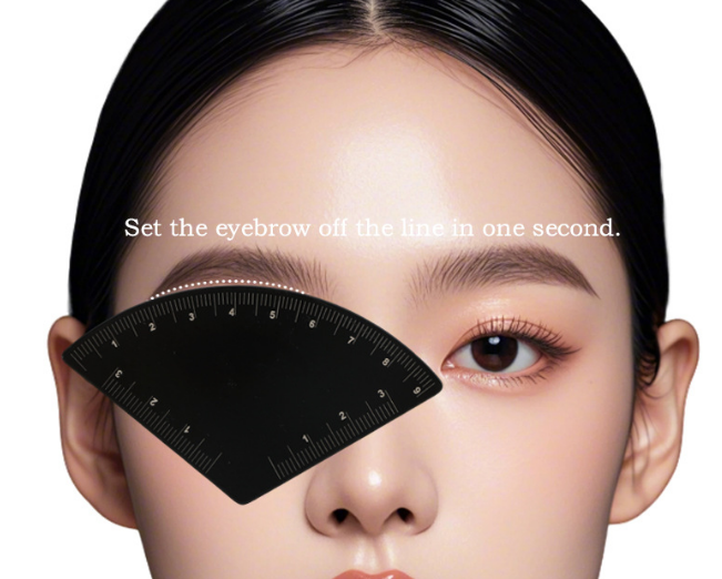 2026 Newest 1 Minute Brow Mapping Ruler Tool Stainless Steel Brow Shaping Design Ruler for PMU Artists Brow Microblading