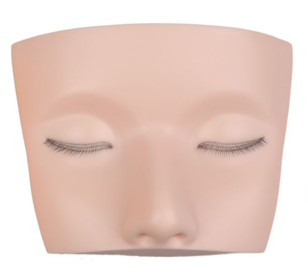 Lash Extension Silicone Lash Mannequin Head with 3 Layers Eyelash Makeup Practice Training Mannequin Doll Face Head for Lash