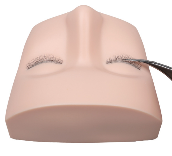 Lash Extension Silicone Lash Mannequin Head with 3 Layers Eyelash Makeup Practice Training Mannequin Doll Face Head for Lash