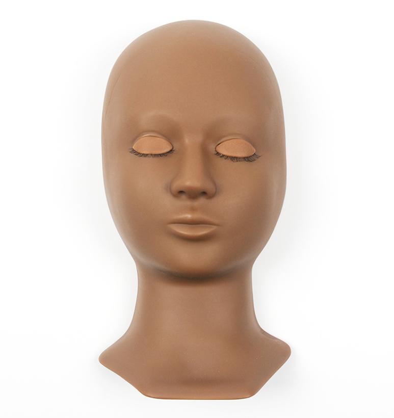 Fashion African American Mannequin Head Silicone Mannequin Heads for Lashes Training