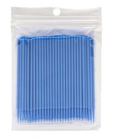 100pcs Disposable Lash Cotton Soft Swab Applicators for Eyelash Extensions Tool Mascara Micro Fiber Swab Brush Wands