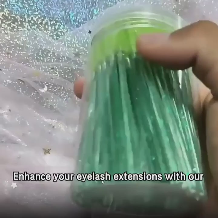 Factory Disposable 100pcs/barrel Glitter Crystal Handle Eyelash Mascara Wand Spoolies Brush Eyebrow Makeup Brush Applicator