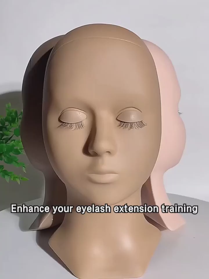 Fashion African American Mannequin Head Silicone Mannequin Heads for Lashes Training